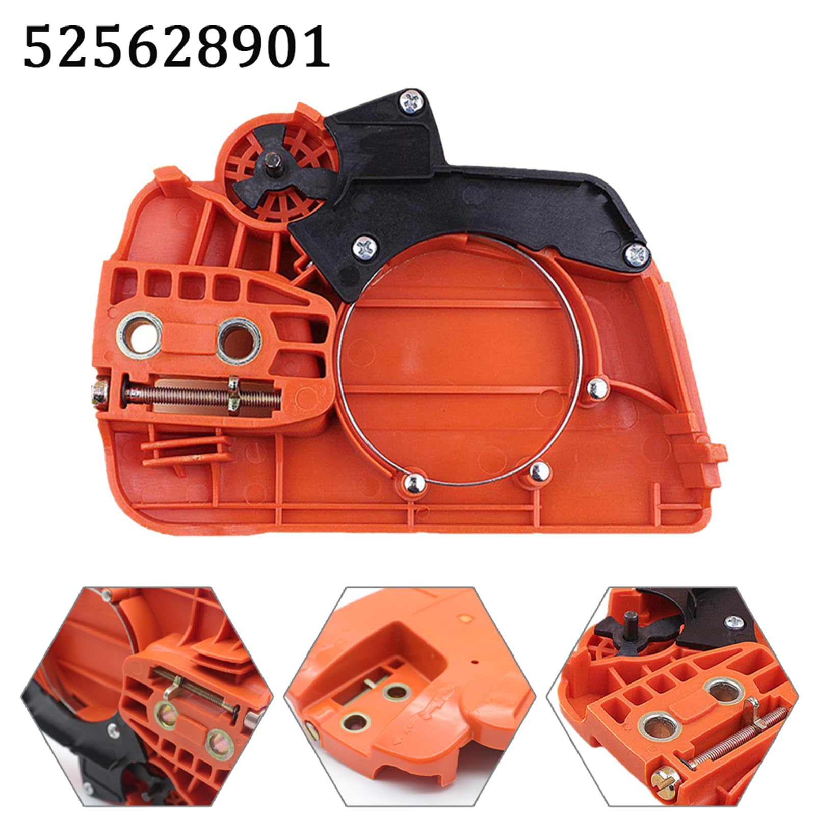 Delushaka chain brake assembly close-up shows precise fit
