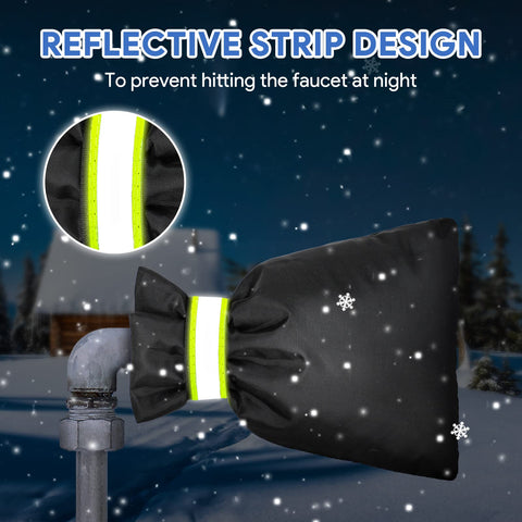 DELUX waterproof insulated faucet sleeve fits most spigots.
