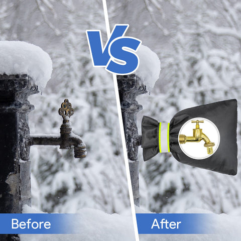 DELUX two-pack faucet covers keeps spare in storage for next winter.