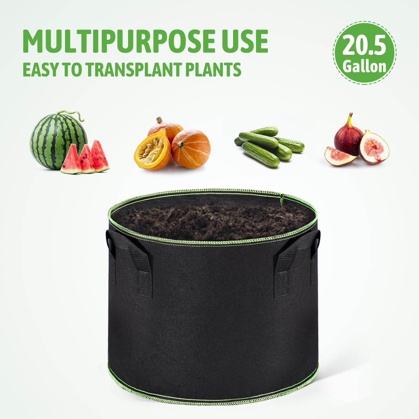 Delxo air pruning technology promotes healthy root growth in bags.