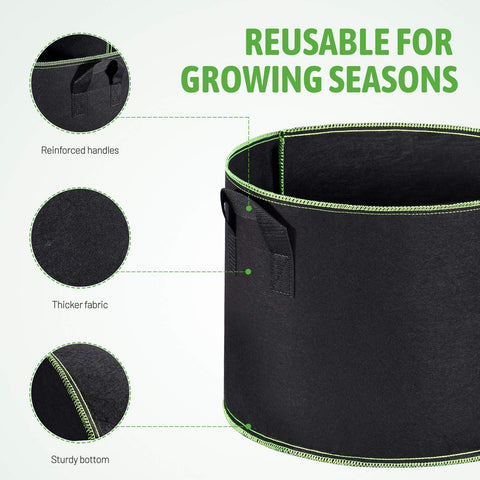 Delxo breathable nonwoven grow bags promoting root air pruning.