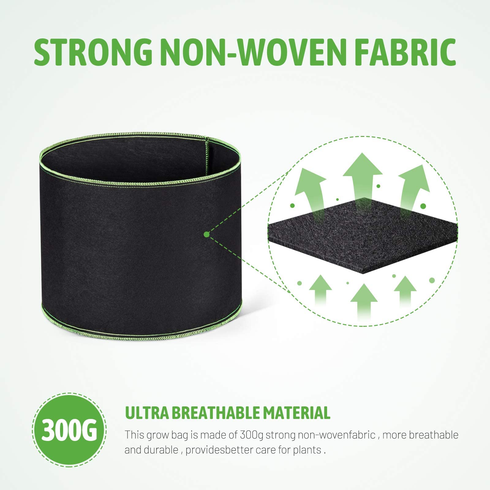 Delxo breathable fabric grow bags promote better root aeration