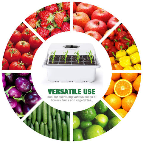 Delxo durable seed trays are BPA-free and stackable for easy reuse.