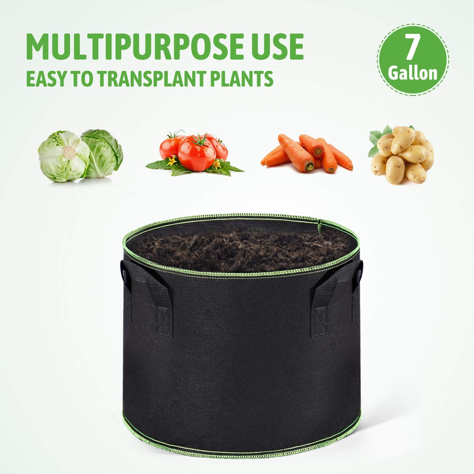 Delxo reusable grow bag is easy to clean and reuse.