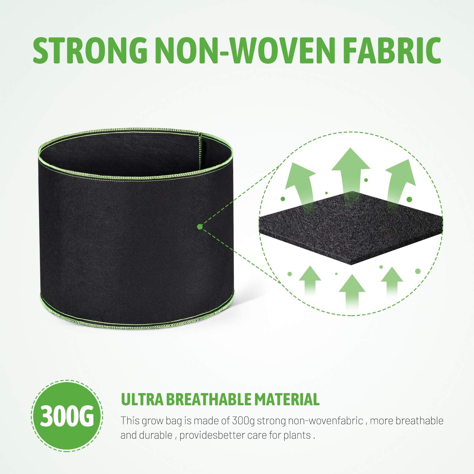 Delxo Garden Grow Bags lightweight yet sturdy for easy plant transport.
