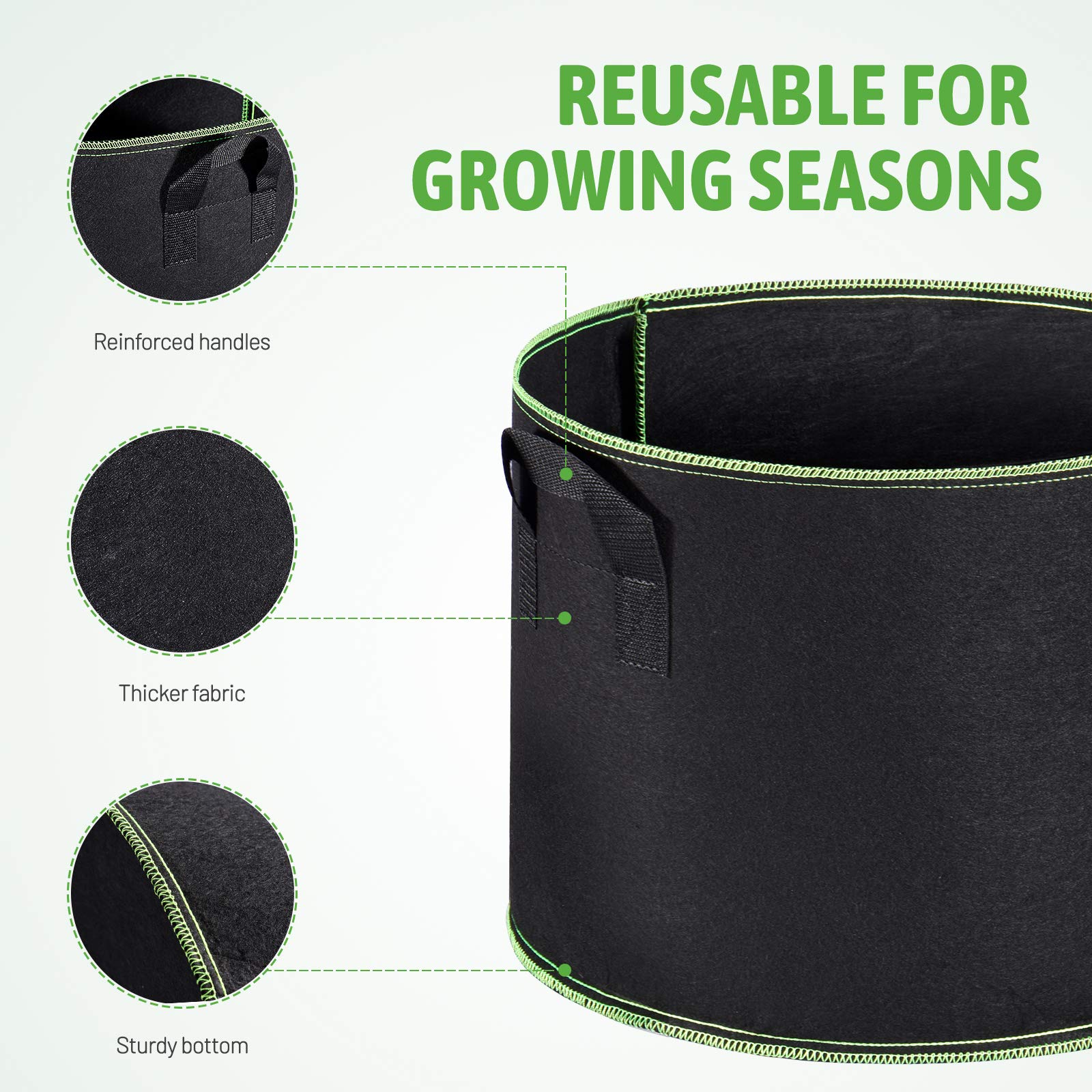Delxo 10-gallon bag promotes healthy root formation for plants