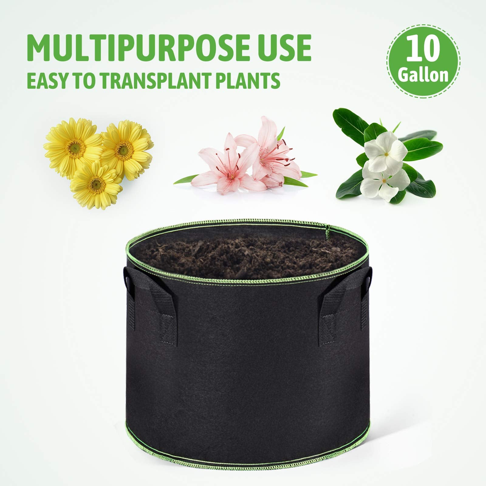 Delxo grow bags demonstrating multiple sizes for scalable gardening