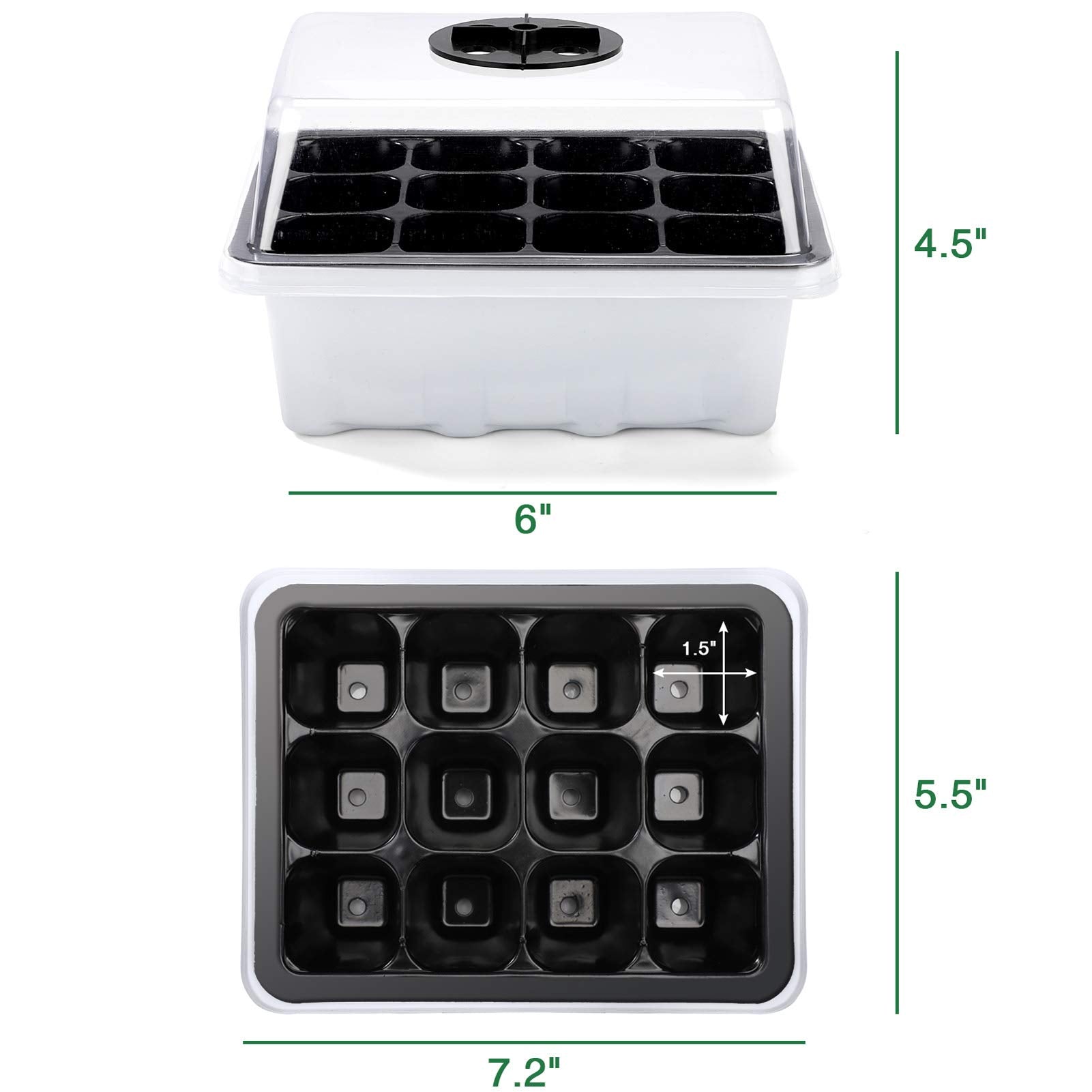 Delxo all-in-one garden starter kit includes tools, tags, and lids.