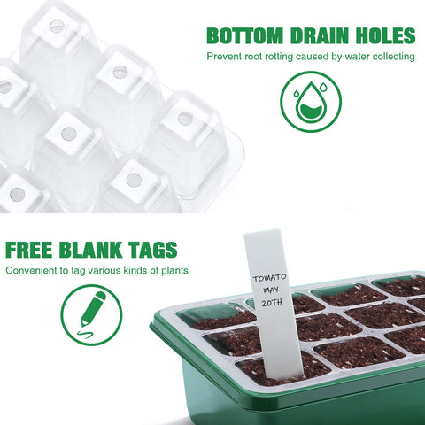 Delxo BPA-free plastic trays are thick and durable for repeated use.