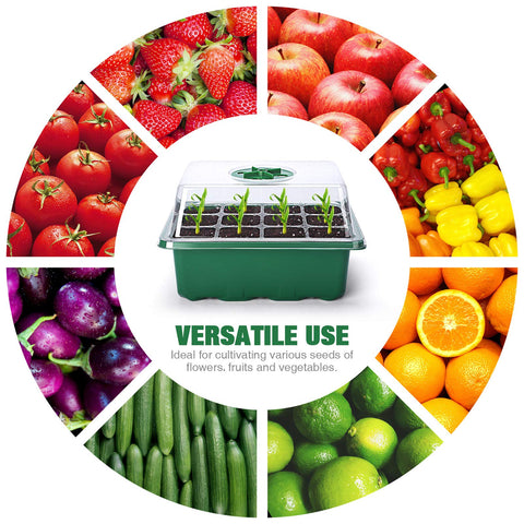 Delxo kit includes domes, trays, bases, plant tags for a complete starter system.