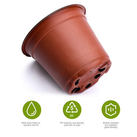 Delxo seed starting pots with separate drip trays for neat indoor setups