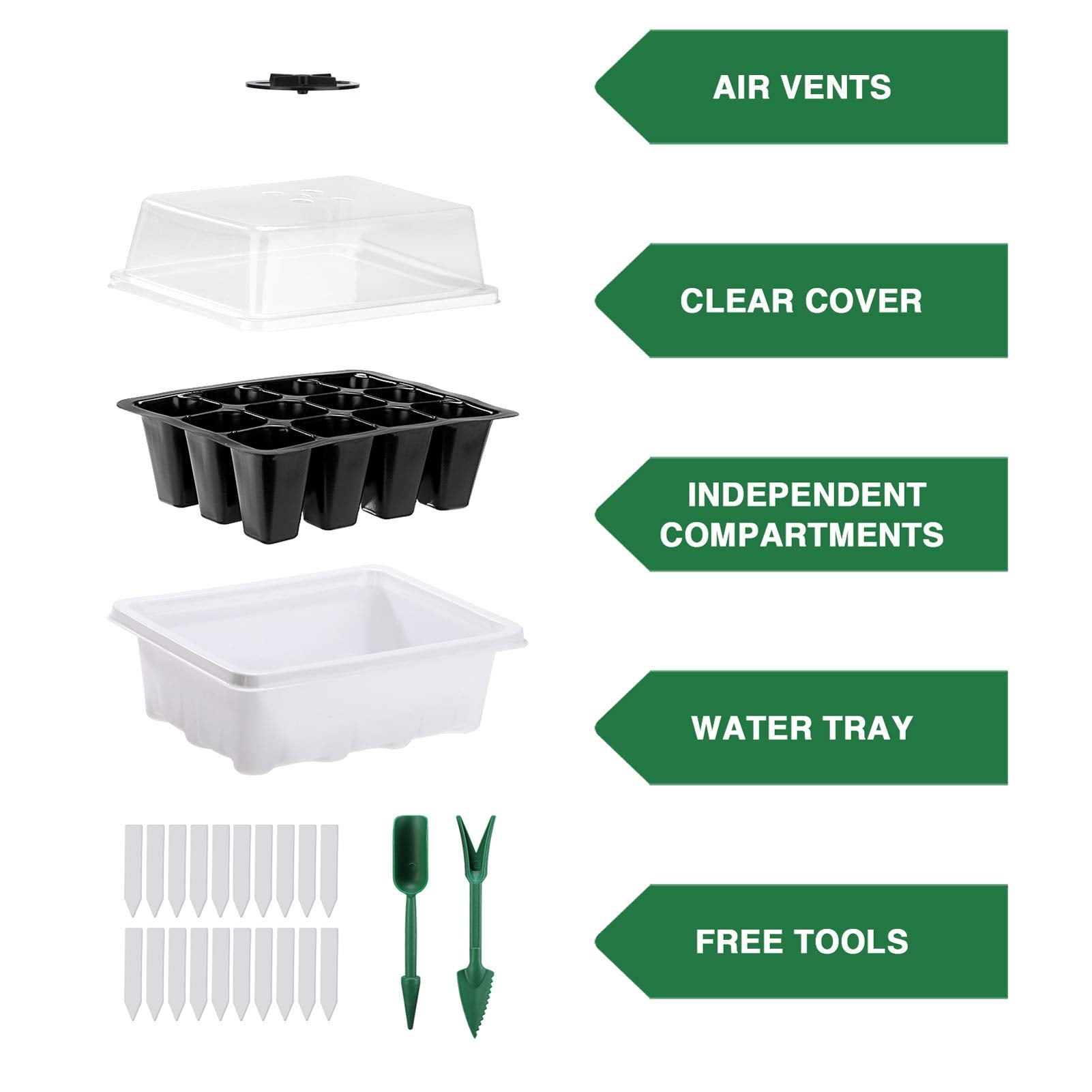 Delxo 120-cell seedling trays support dense seed starting and healthy root setup.