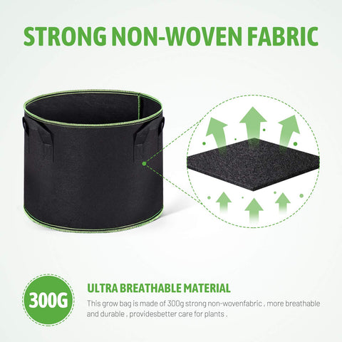 Delxo fabric grow bag offers temperature control for seasonal growth.