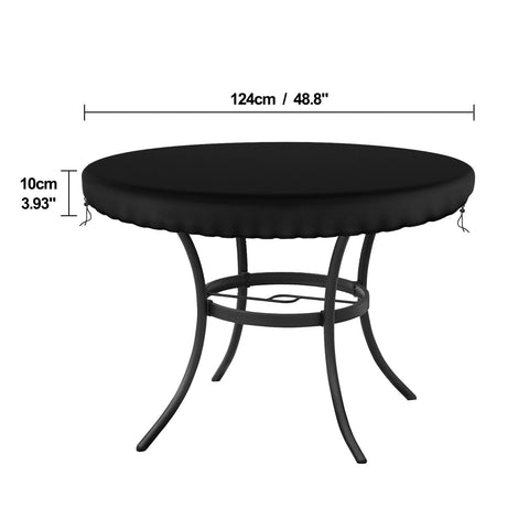 Demao round table cover UV-resistant guards against sun fading.