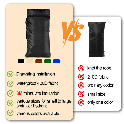 DEMEDO 3M Thinsulate insulation guards against freezing for outdoor hydrants.