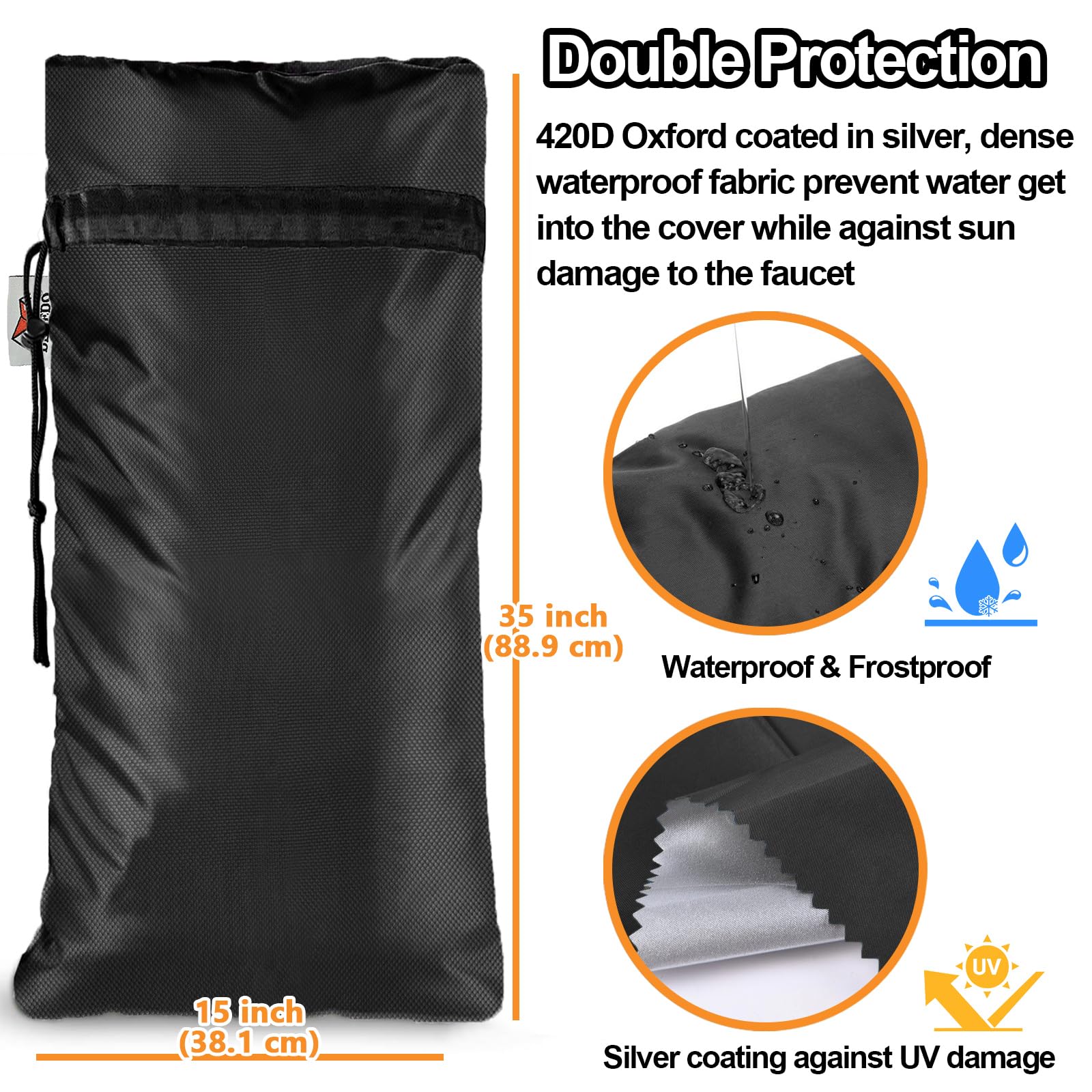 DEMEDO 3M Thinsulate insulation reduces heat loss around outdoor spigots.