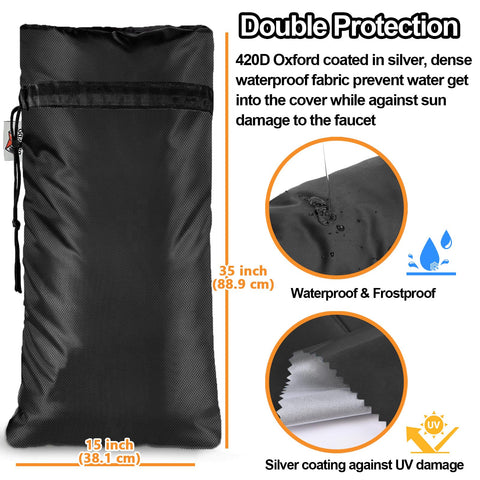 DEMEDO 3M Thinsulate insulation reduces heat loss around outdoor spigots.