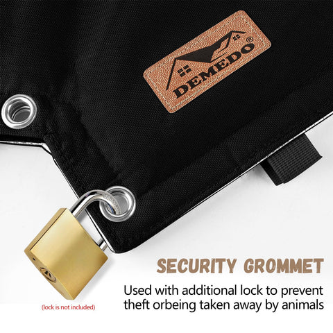 DEMEDO backflow cover with Velcro closure allows quick, tool-free installation.