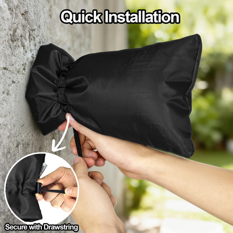 DEMEDO faucet cover two-pack shown for multiple exterior taps.