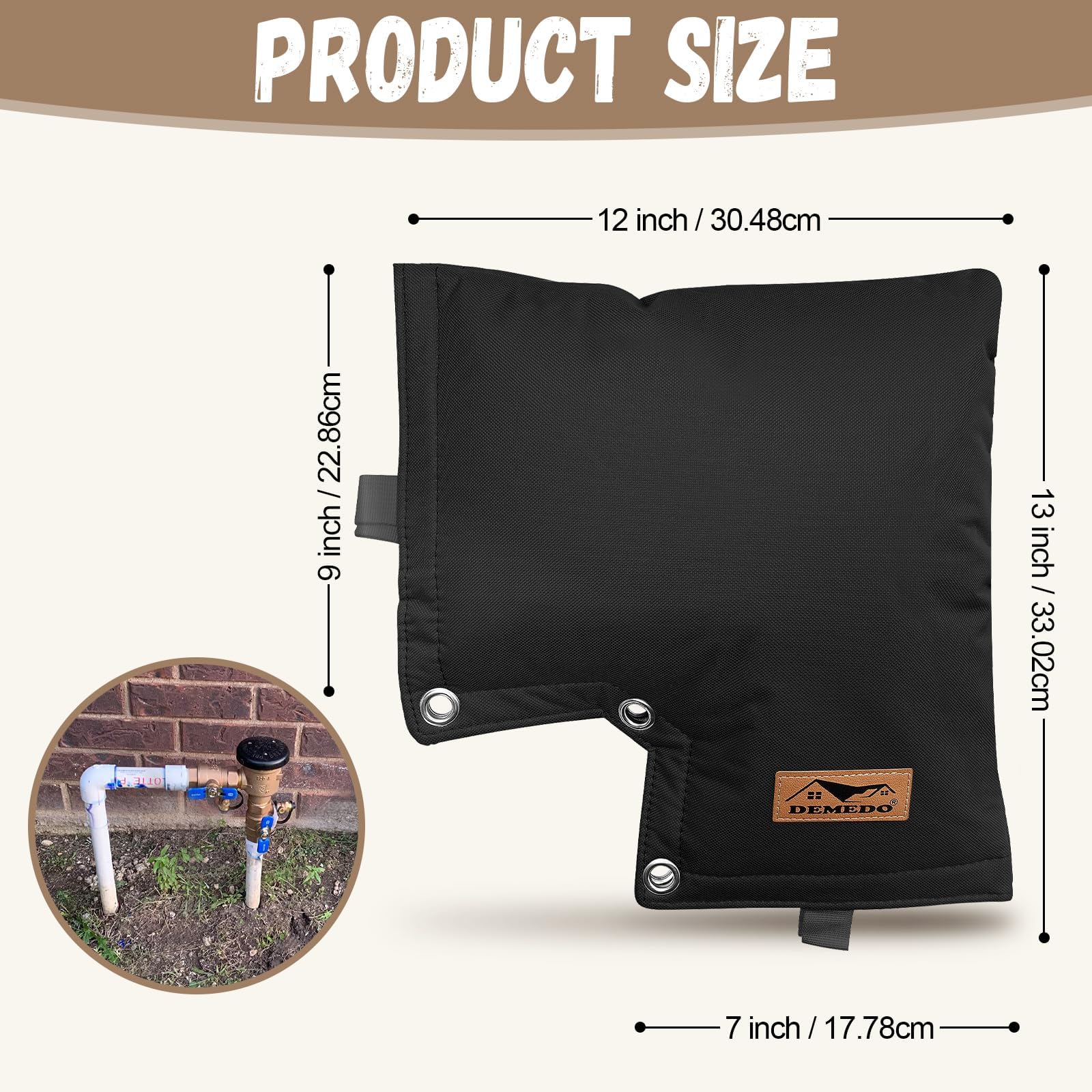 DEMEDO pressure vacuum breaker cover protects sprinkler valves in harsh weather.