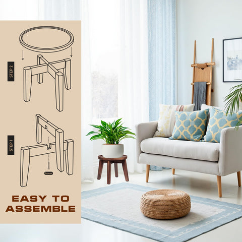 Demigo heavy-pot-capable design holds large plants securely.