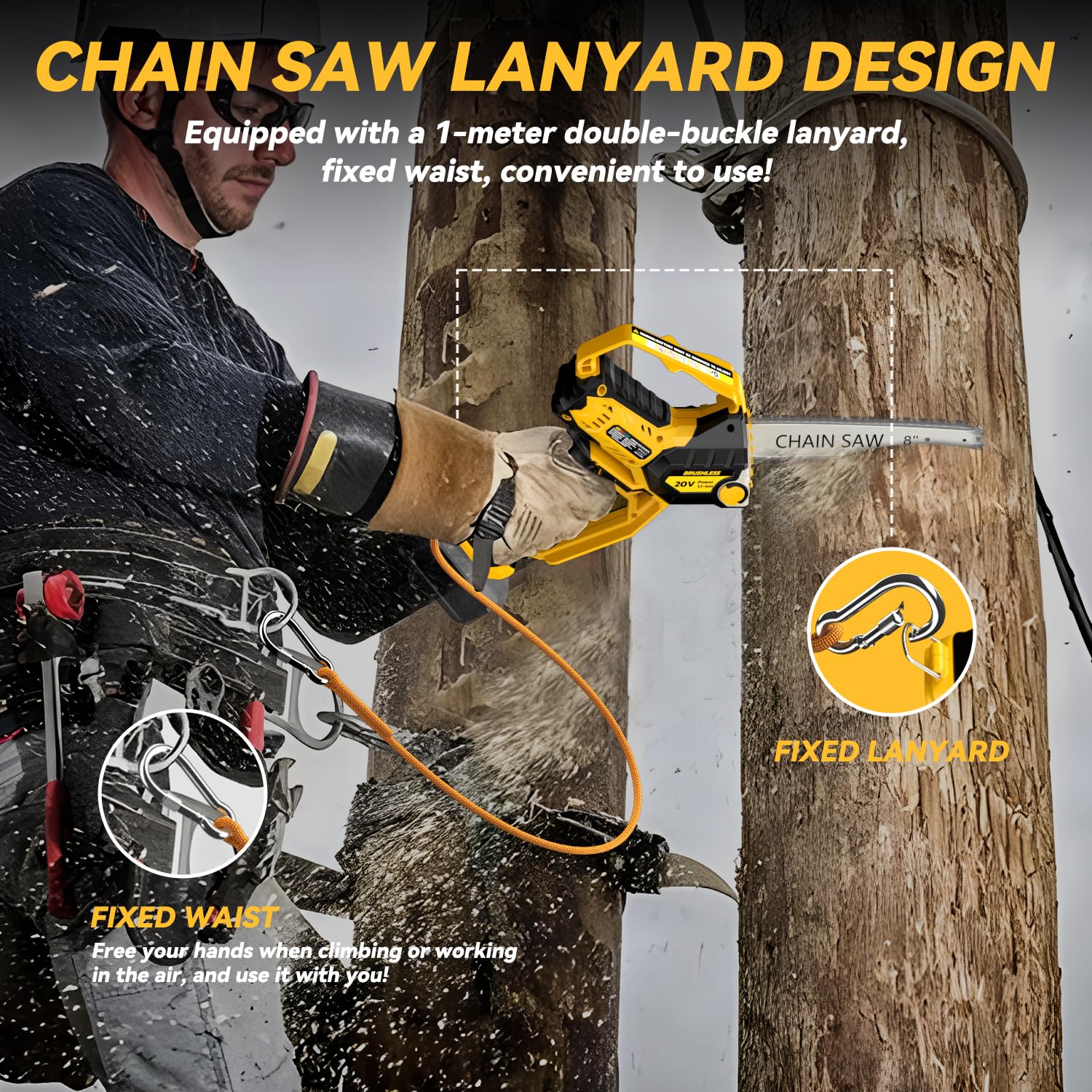 DEMIMA includes safety gear and scabbard for safer outdoor work