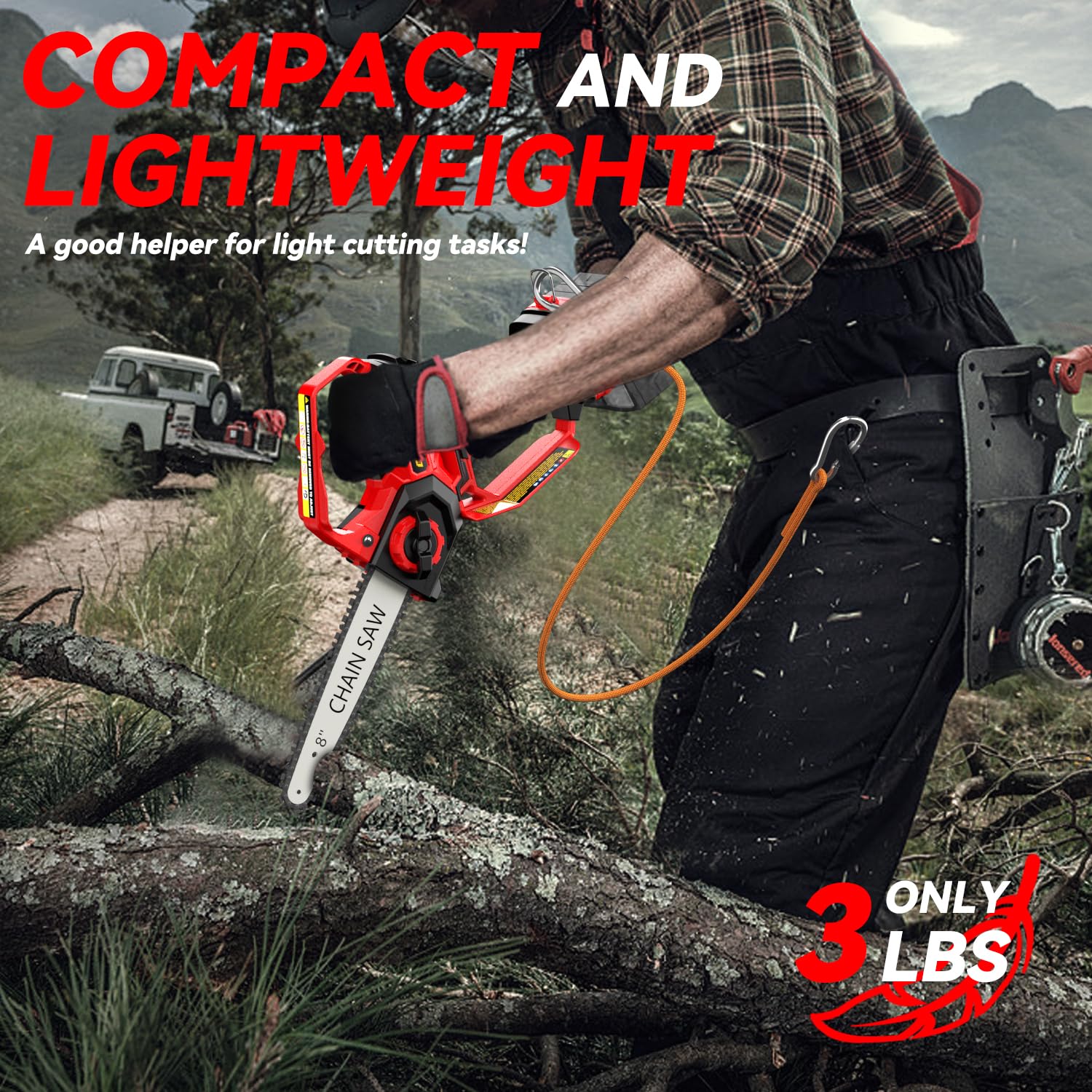 DEMIMA 3.3 ft waist cord enables hands free overhead pruning
