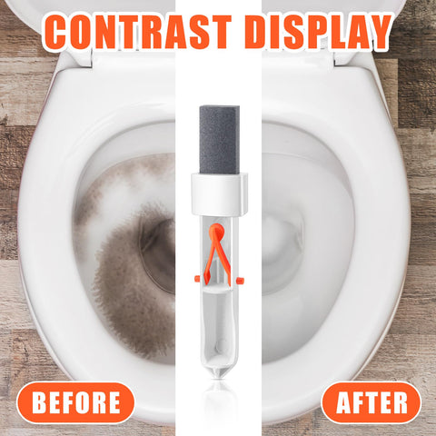 Demissle pumice stone with plastic handle offers comfortable cleaning.