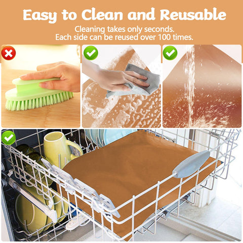 Demiwise copper grill mats are reusable and dishwasher-safe for quick cleanup.