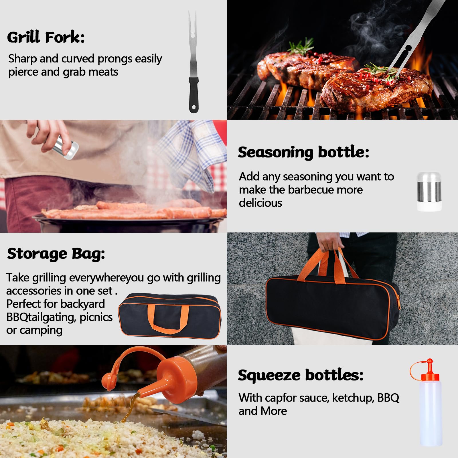 Demiwise meat knife for clean, precise cuts during griddle cooking.