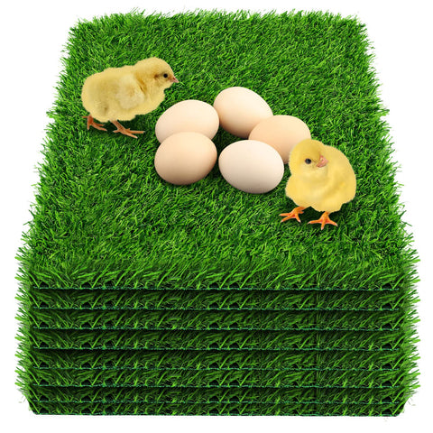 DenForste chicken nesting pad with artificial grass surface for cozy coop nests