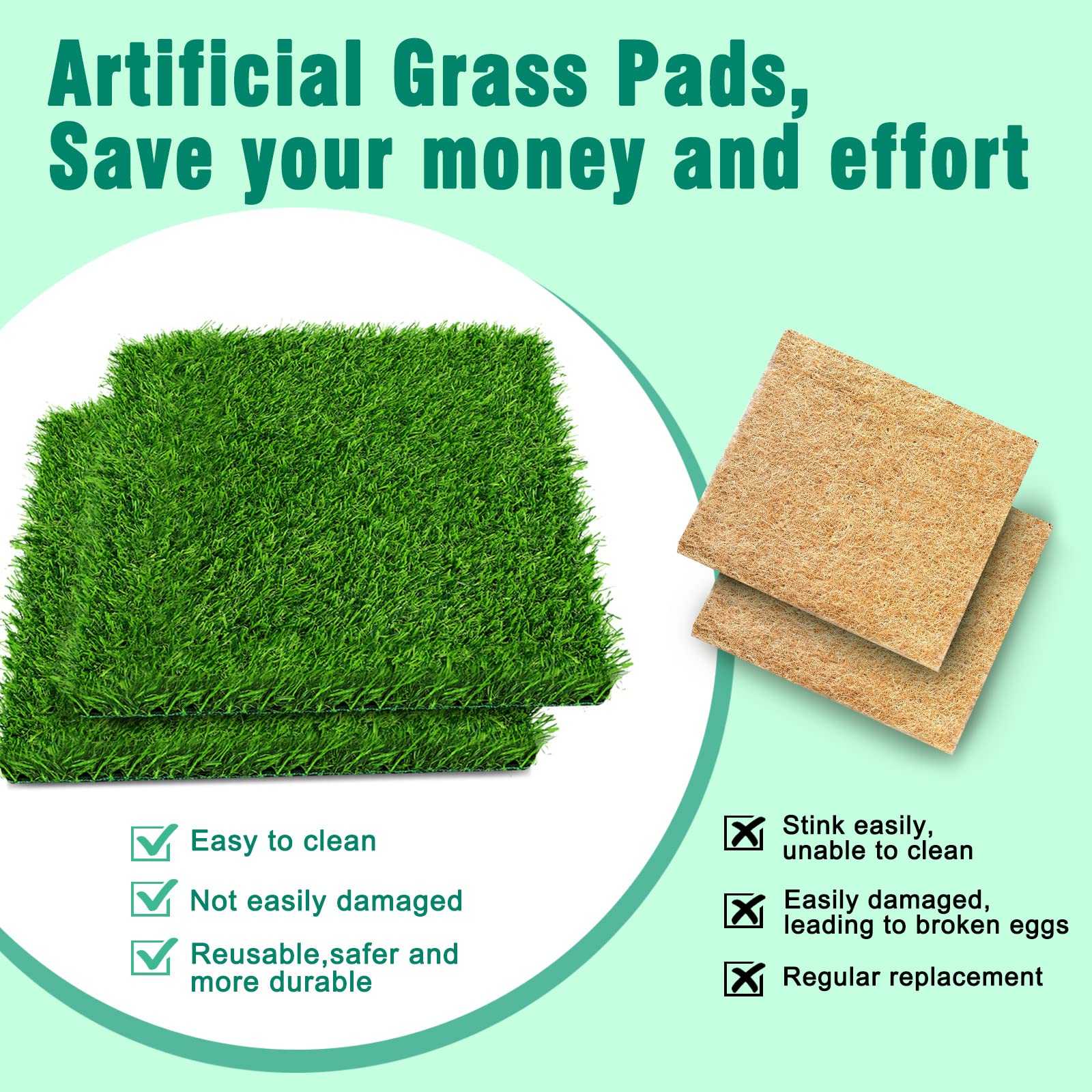 DenForste nesting pad 03 12x12 inch size fits most hen houses