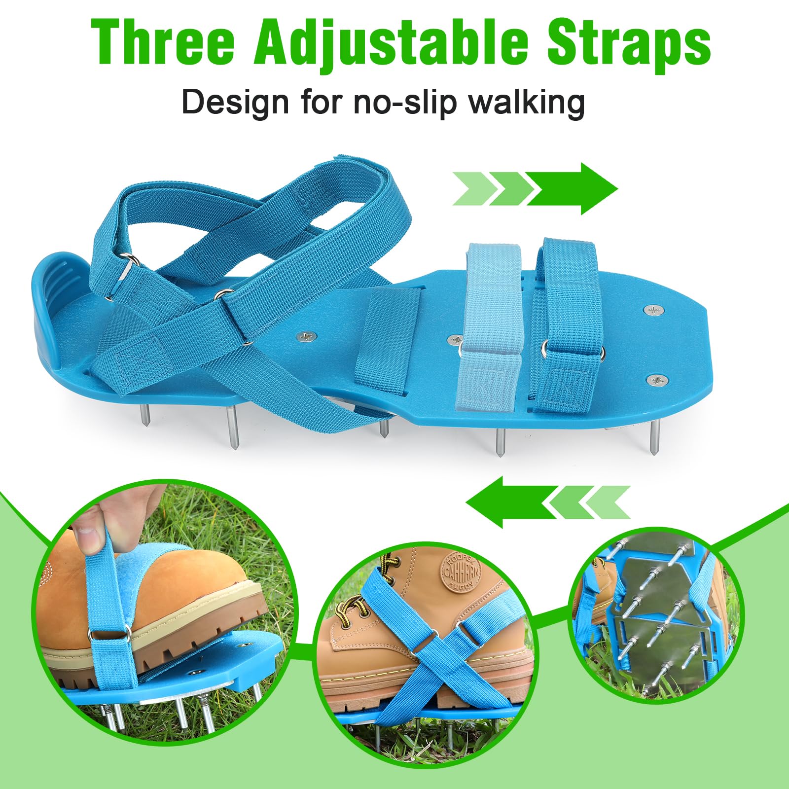 DenForste lawn aerator shoes arrive fully assembled and ready to wear.