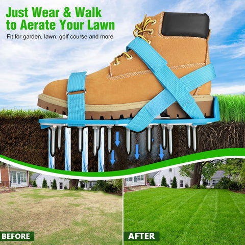 DenForste aerator shoes packaging highlights easy setup and brand quality.