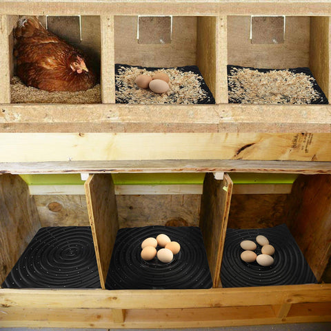 DenForste nesting pad 13x12 inch black keeps eggs cleaner in coop.