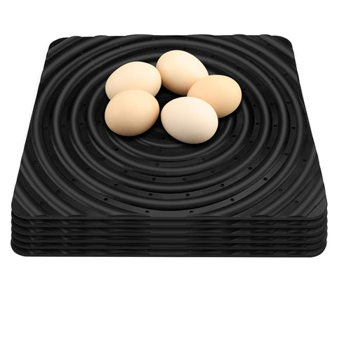 DenForste nesting pad top view shows neat six-pack setup that helps protect eggs.