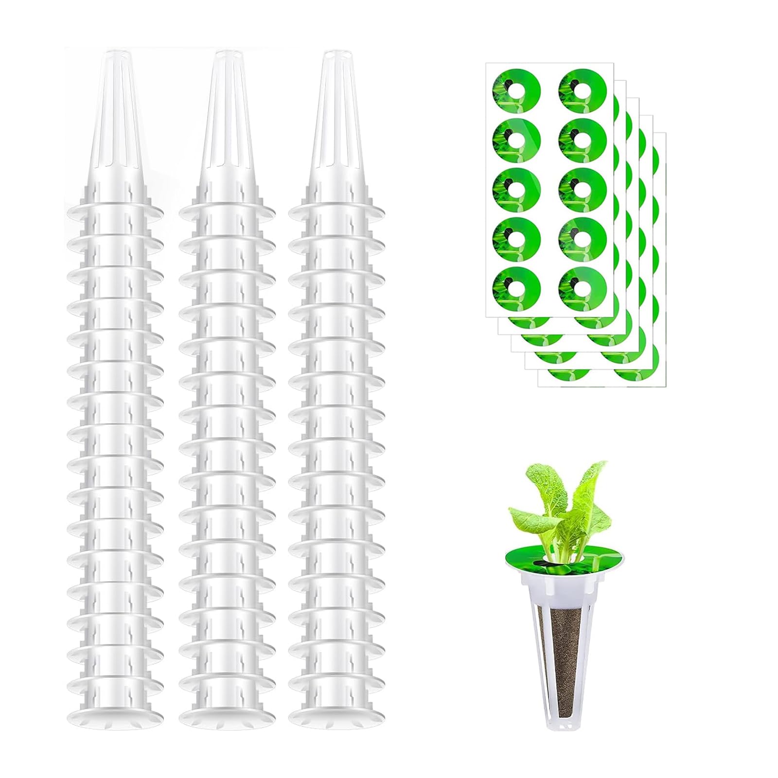 Denideliwu hydroponic baskets kit basket collection, durable and reusable for organized indoor growing.