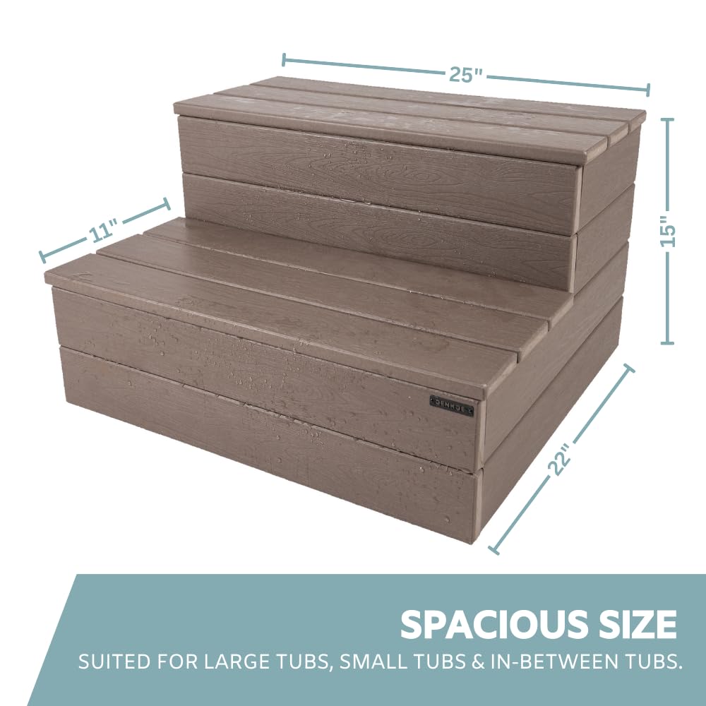 DENKOE hot tub steps easy to assemble and store when not in use