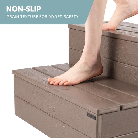 DENKOE hot tub steps support up to 600 lbs for solid stability