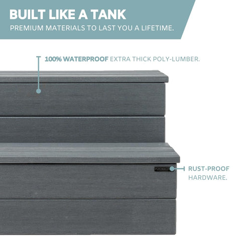 DENKOE Hot Tub Steps multipurpose use for porch, deck, and outdoor spa access.