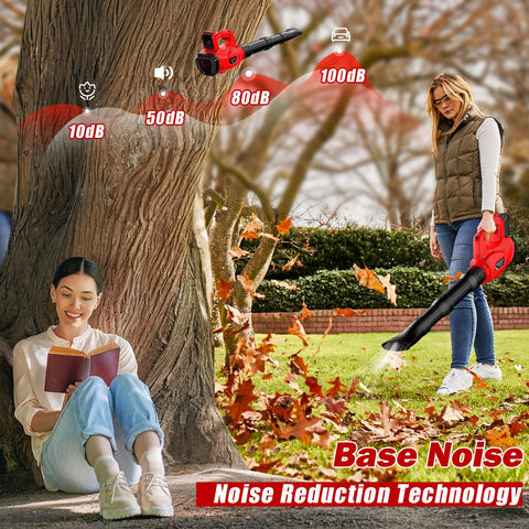 Denqir leaf blower lightweight 5.6 lb design enables easy one-handed use.