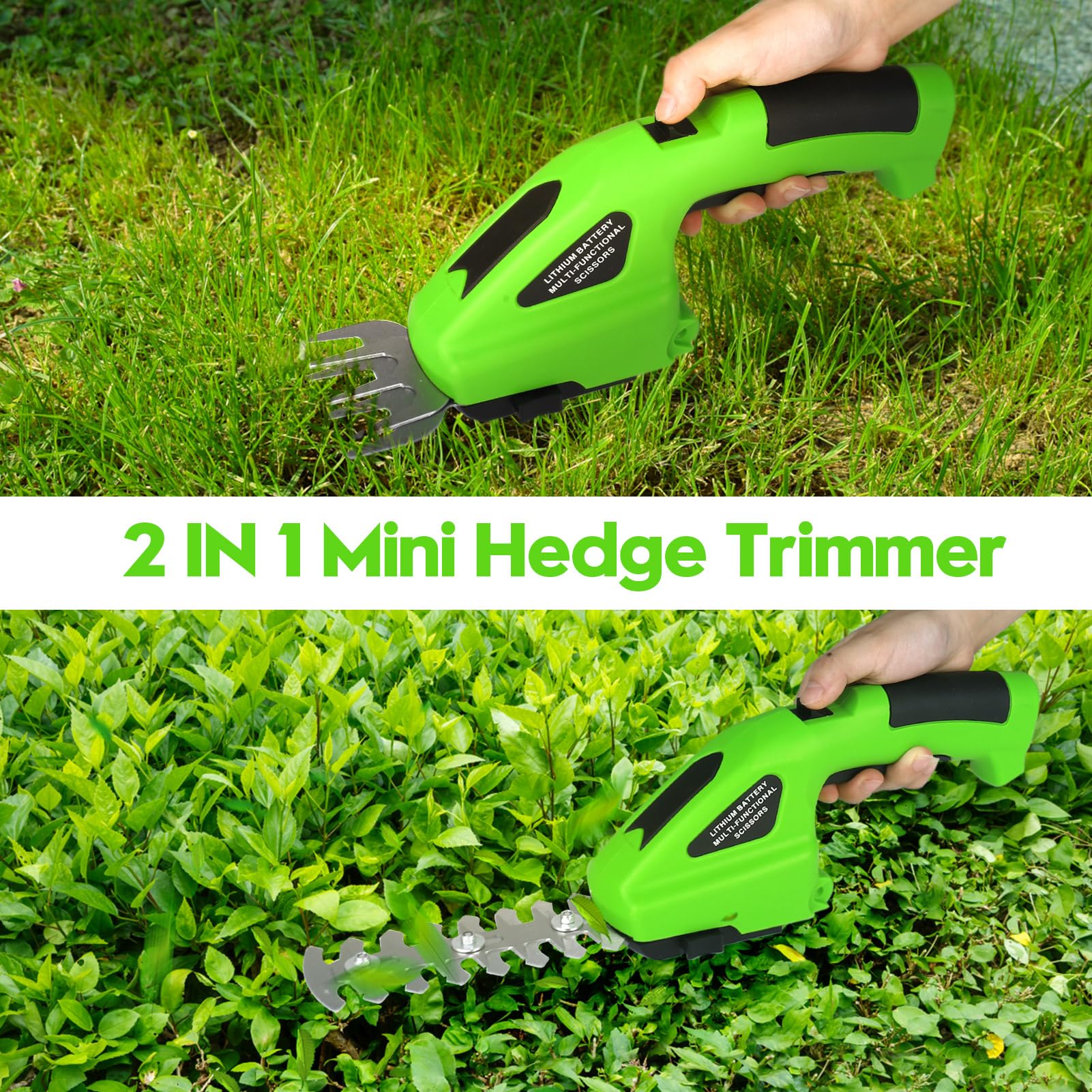 Denqir durable battery tool image emphasizes reliability for year-round yard work.