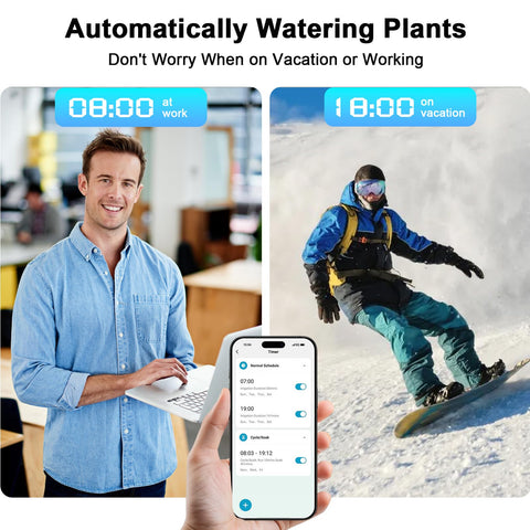 Alexa and Google Assistant compatibility enables hands-free garden control