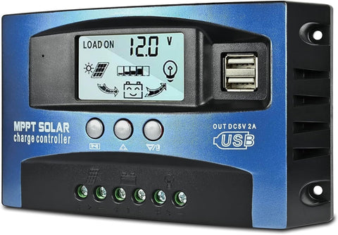 Depvko MPPT controller with LCD screen displaying real-time data for efficient charging