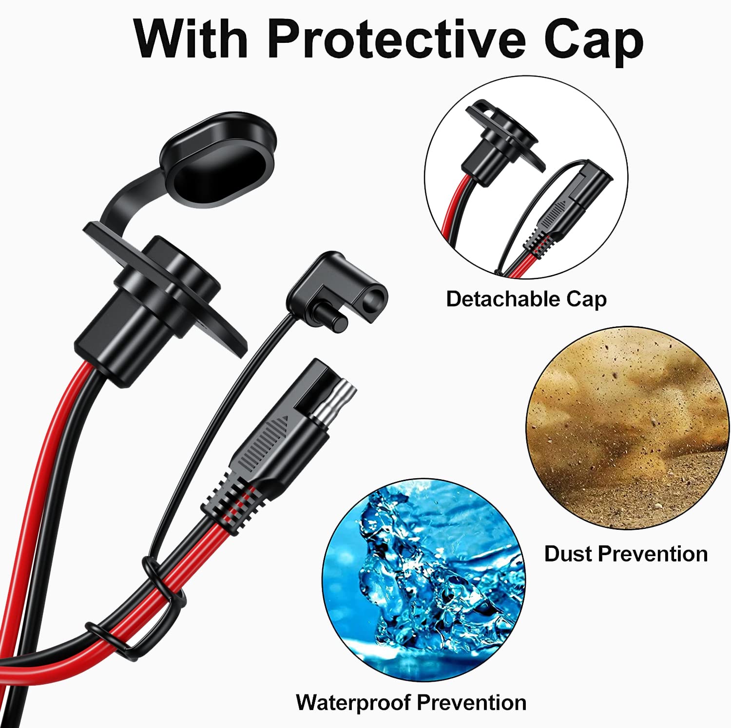 Depvko SAE dustproof design protects ports when not in use.