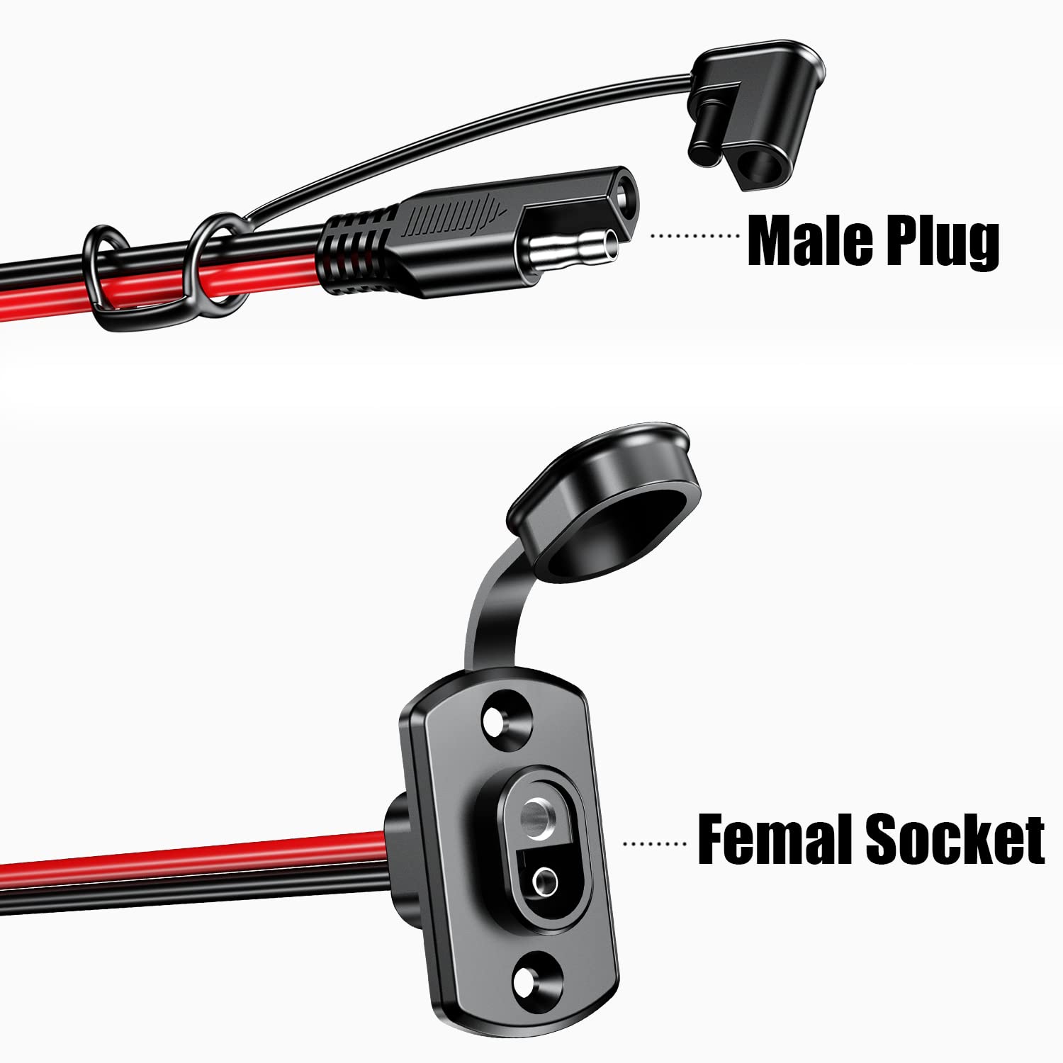 Depvko SAE waterproof cap keeps connections clean and dry.