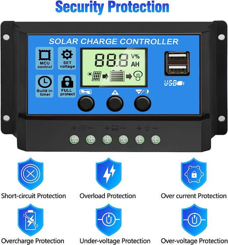 Depvko upgraded 30A controller auto battery recognition for safer charging