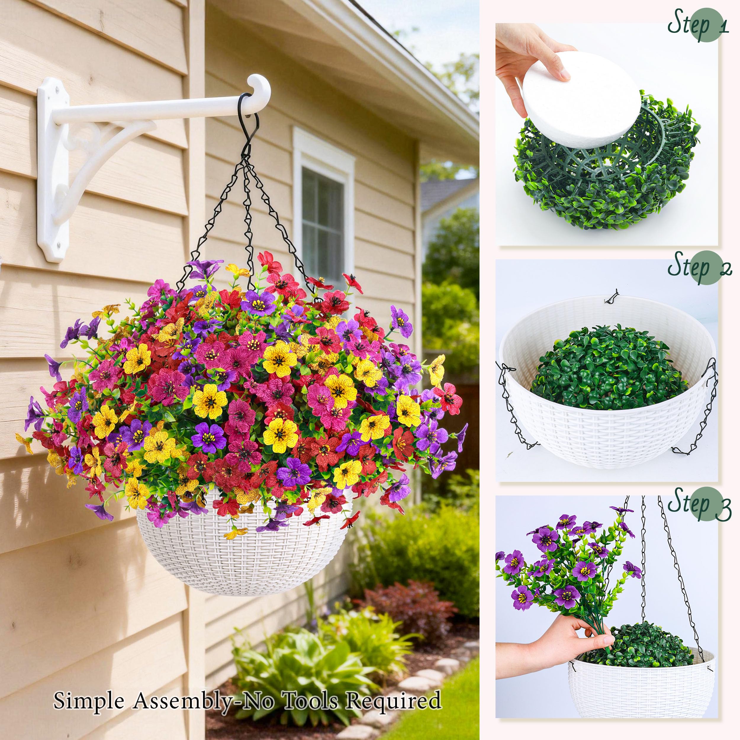 Der Rose outdoor decor for patio uses durable, weather-ready silk flowers.