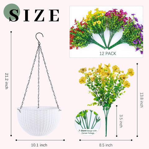 Der Rose UV-resistant fake flowers ensure year-round outdoor charm without daily care.