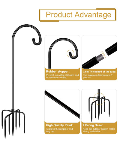 Derkniel adjustable height pole reaches up to 92 inches for flexible hanging.